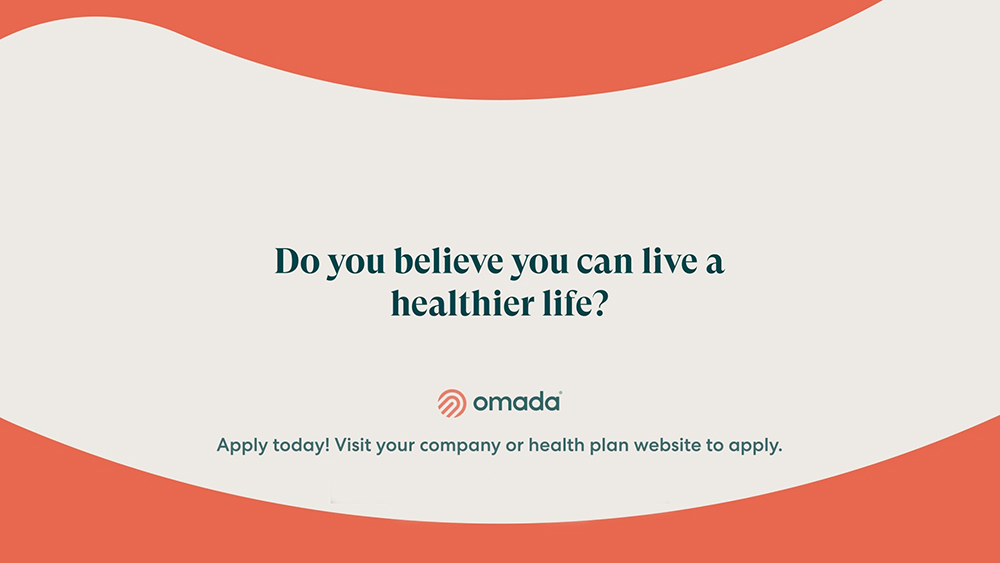 Omada logo - text "Do you believe you can live a healthier life?"