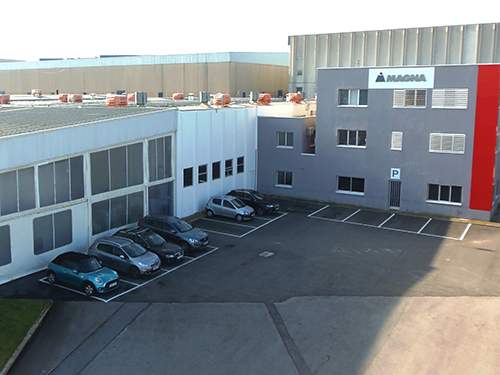 Aerial view of Cosma Spain manufacturing facility in Zaragoza Spain