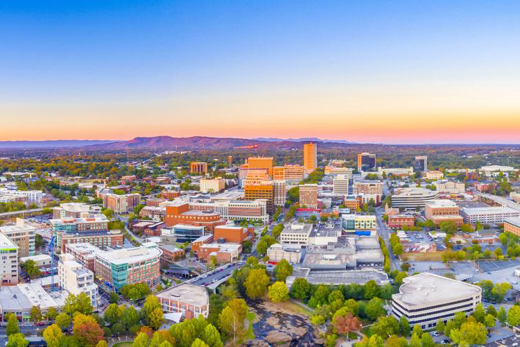 Cityscape of Greenville, South Carolina