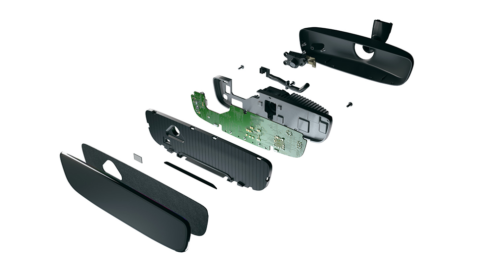 Integrated Driver and Occupant Monitoring System Mirror Exploded