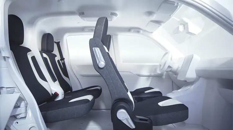 Reconfigurable seats in a vehicle