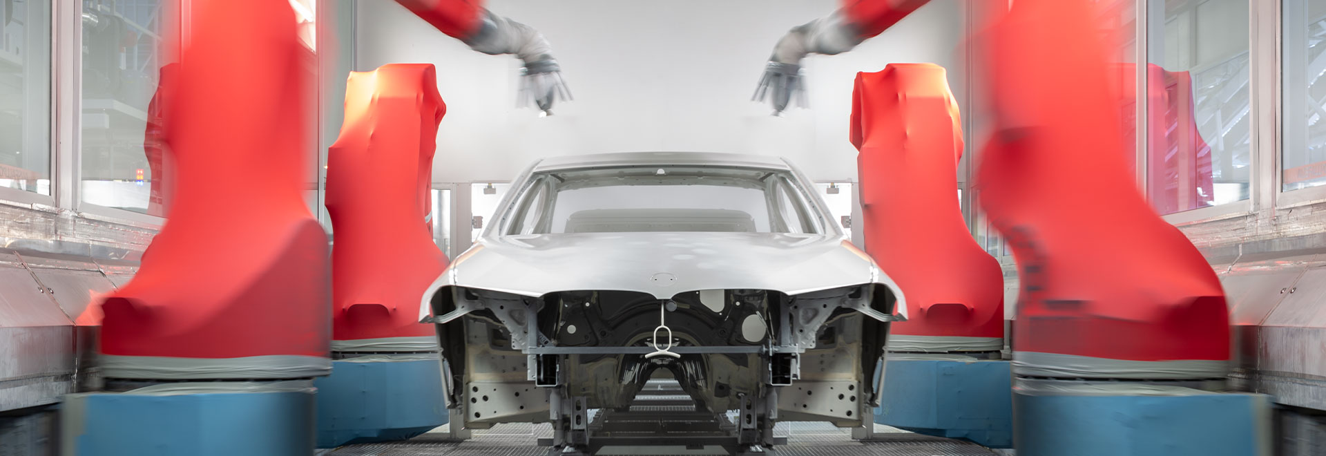 Paint shop in the automotive industry